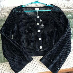 Crochet cropped cardigan
